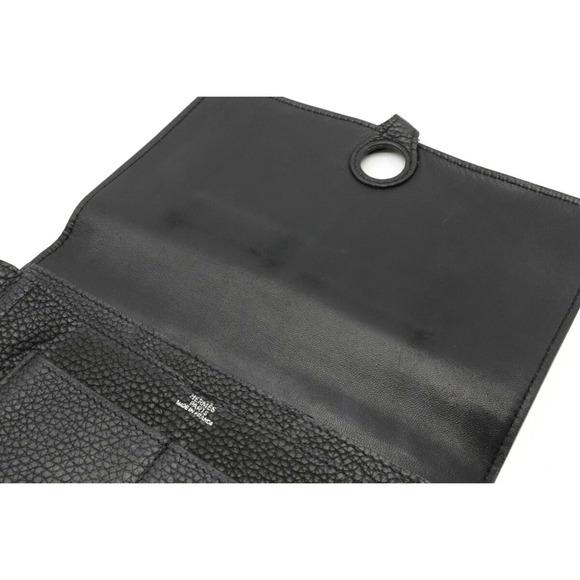 HERMES Hermes Dogon Duo GM Bifold Long Wallet Taurillon Clemence Leather Dark... - Picture 7 of 8